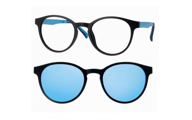 F0283 Junior Matt Black/Matt Blue + magnetkinnitusega klipid