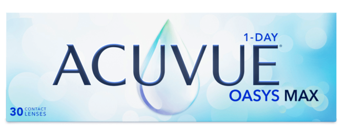Acuvue Oasys MAX 1-Day 30 tk + kingituseks kosmeetikakott