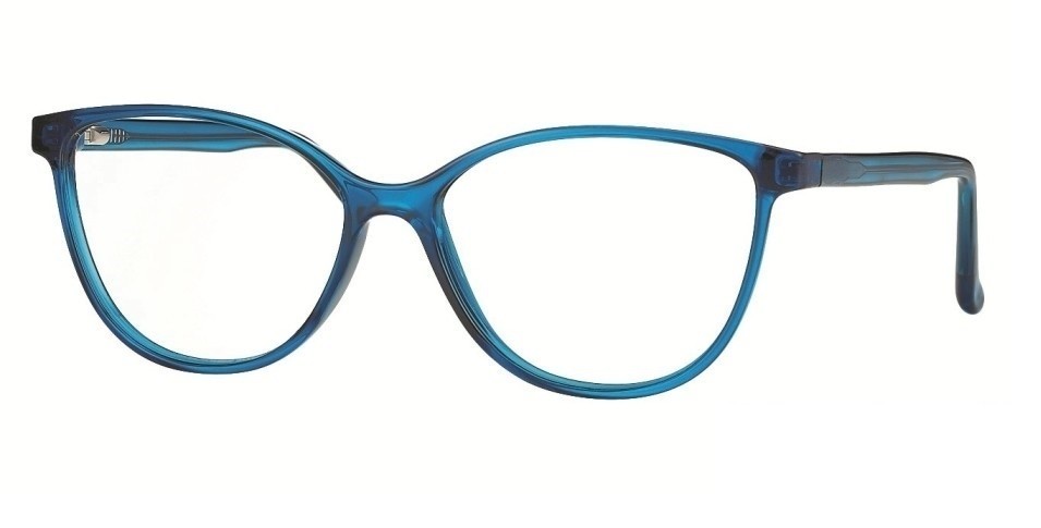 Arvutiprillid sinise valguse filtriga Cat-Eye F0215 Transparent Turquoise Blue Light Filter 0,0