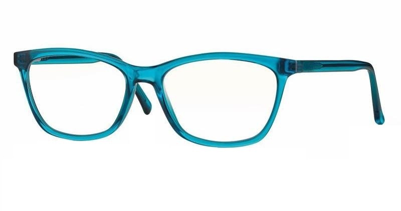 Arvutiprillid sinise valguse filtriga Cat-Eye F0216 Shiny Turquoise Blue Light Filter 0,0